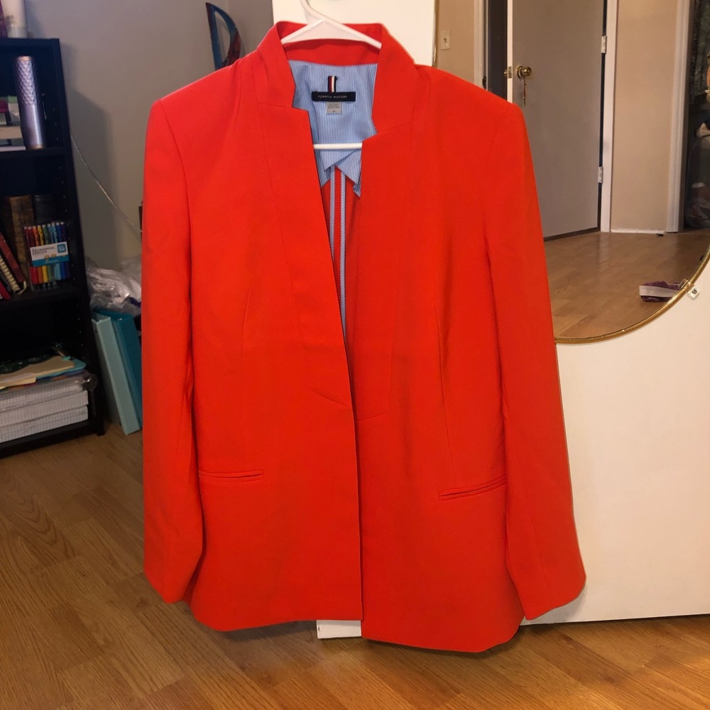 Tommy Hilfiger unique orange blazer